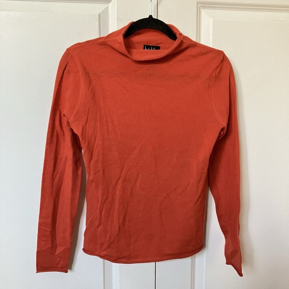 Nicole Miller Sweater Womens S 100% Extra Fine Merino Wool Lightweight Pullover‎